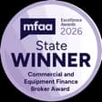 MFAA Commercial and Equipment Finance Broker Award badge