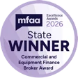 MFAA Commercial and Equipment Finance Broker Award badge